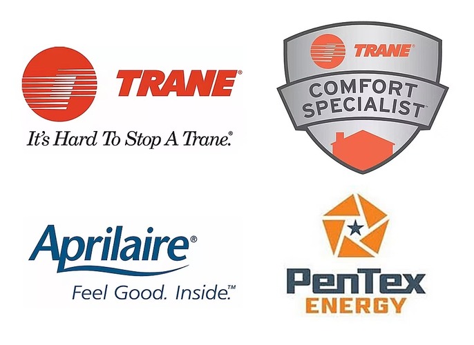 several roofing company logos